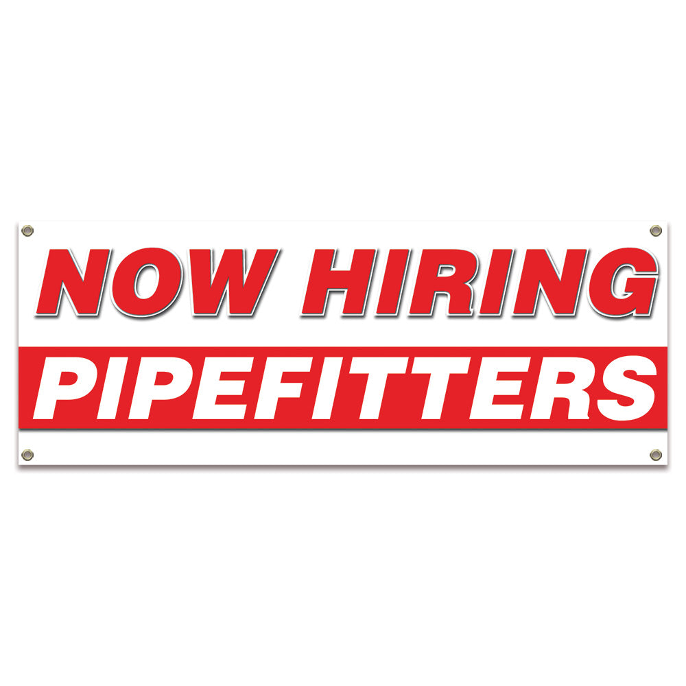 Now Hiring Pipefitters Banner