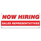 Now Hiring Sales Representatives Banner