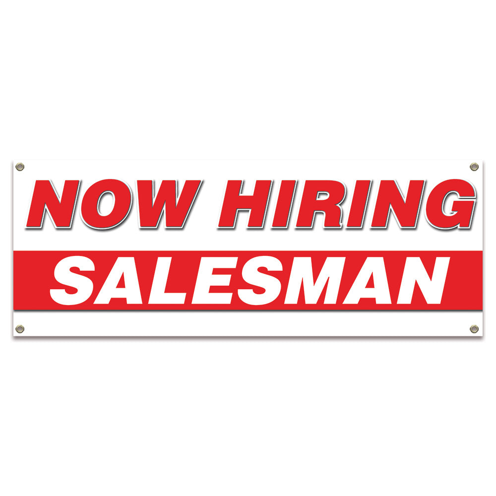 Now Hiring Salesman Banner