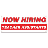 Now Hiring Teacher Assistants Banner