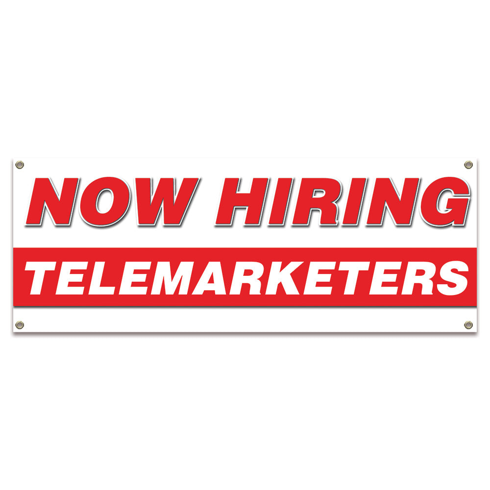 Now Hiring Telemarketers Banner