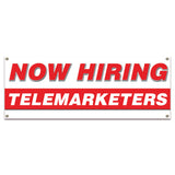 Now Hiring Telemarketers Banner