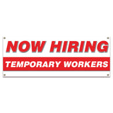 Now Hiring Temporary Workers Banner