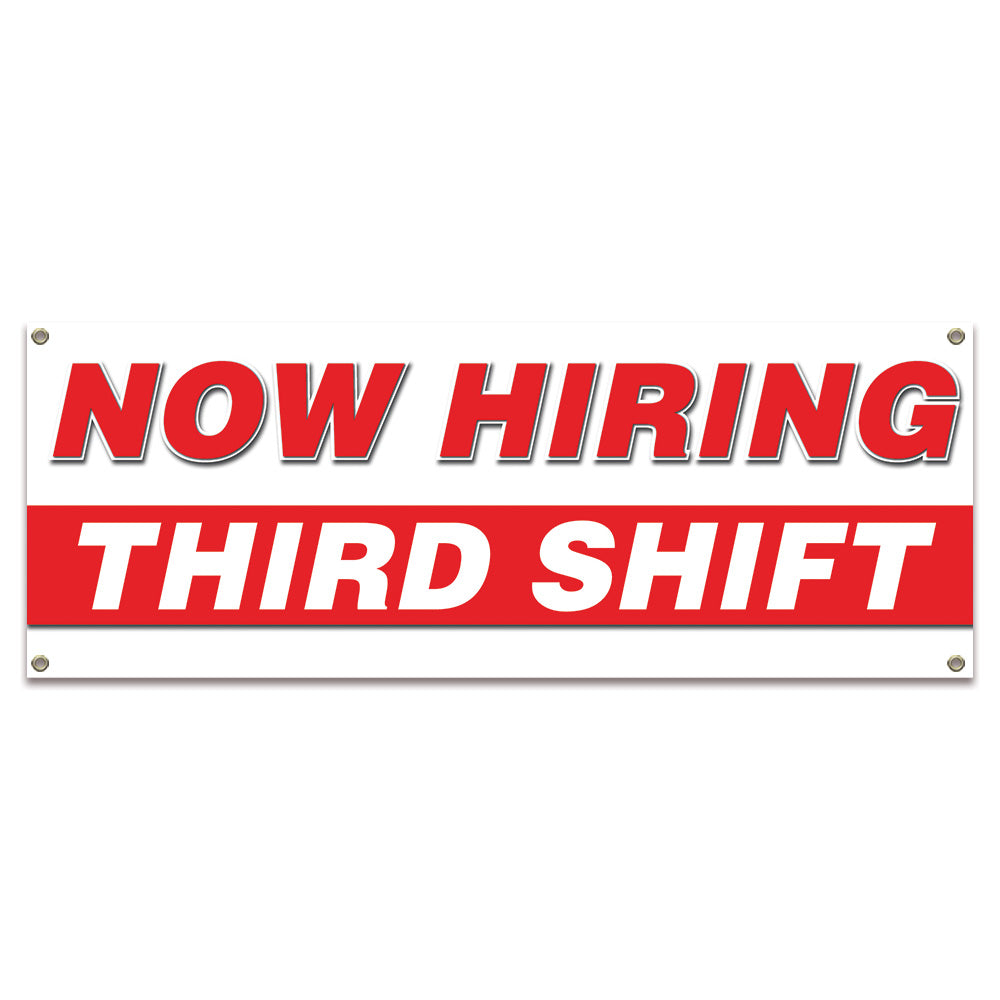 Now Hiring Third Shift Banner