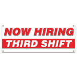 Now Hiring Third Shift Banner