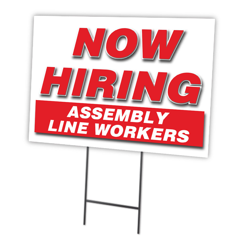 Now Hiring Assembly Line Workers
