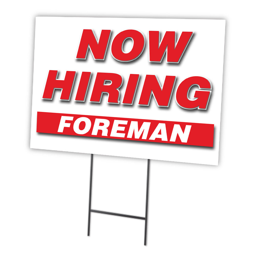 Now Hiring Foreman