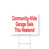 Community Wide Garage Sale This Weekend