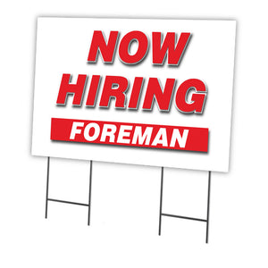 Now Hiring Foreman