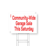 Community Wide Garage Sale This Saturday