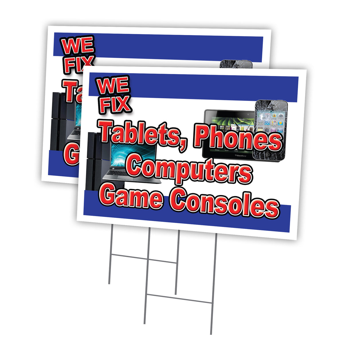 WE FIX TABLETS PHONES COMPUTERS GAME CONSOLES