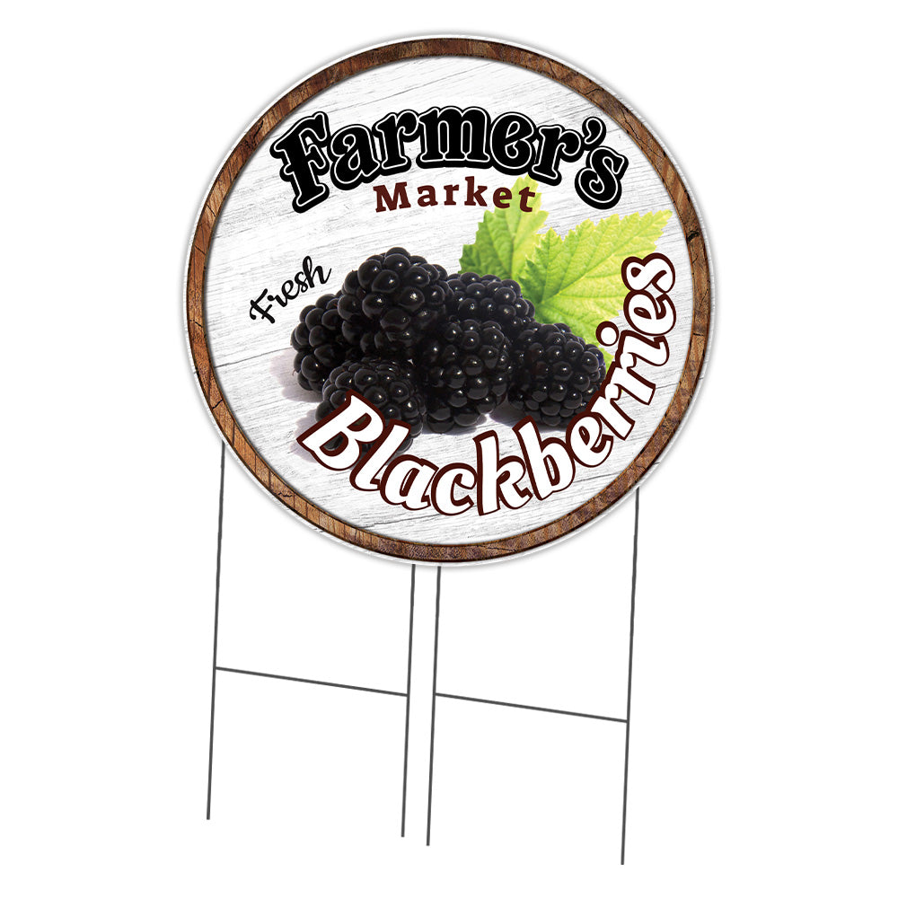 Farmer's Market Blackberries Circle
