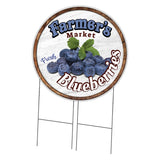 Farmer's Market Blueberries Circle