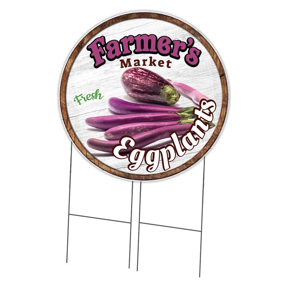 Farmer's Market Eggplants Circle