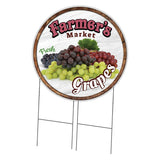 Farmer's Market Grapes Circle