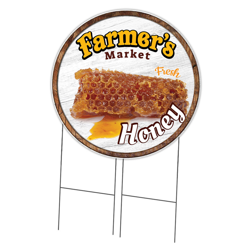 Farmer's Market Honey For Sale Circle
