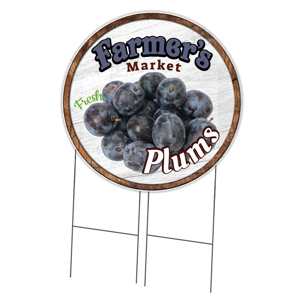 Farmer's Market Plums Circle