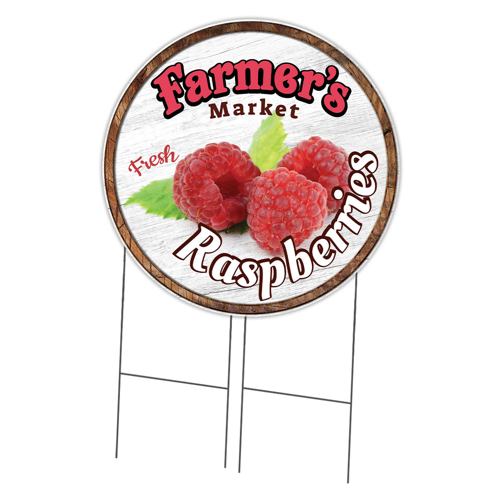Farmer's Market Raspberries Circle