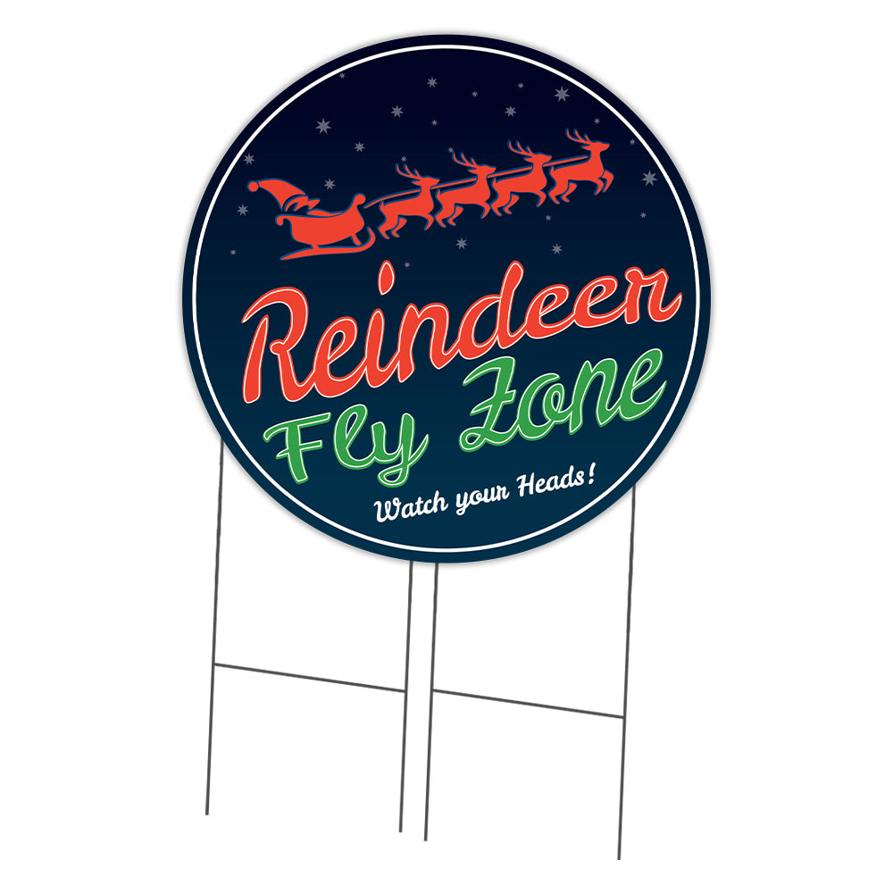 Reindeer Fly Zone Circle