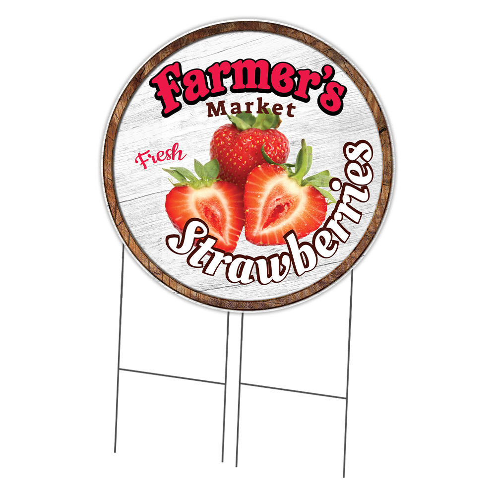 Farmer's Market Strawberries Circle
