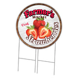 Farmer's Market Strawberries Circle