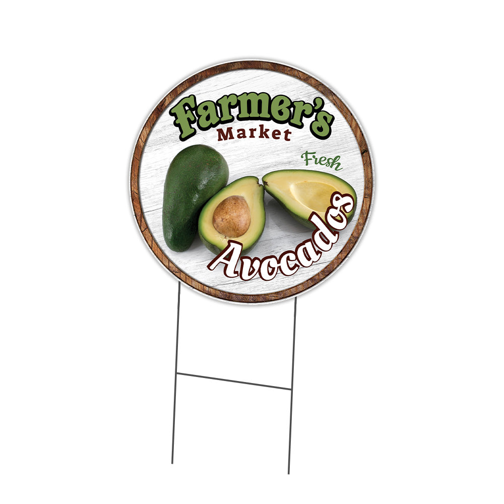 Farmer's Market Avocados Circle