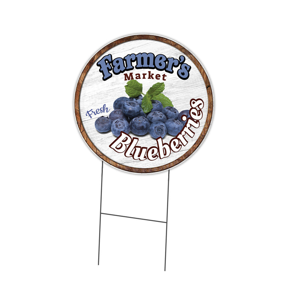 Farmer's Market Blueberries Circle