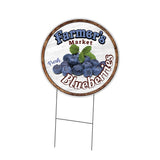 Farmer's Market Blueberries Circle