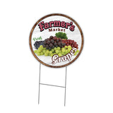 Farmer's Market Grapes Circle
