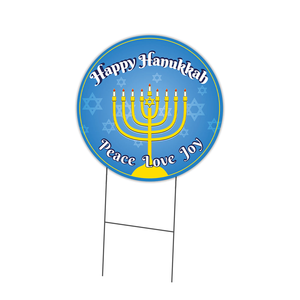 Happy Hanukkah Circle