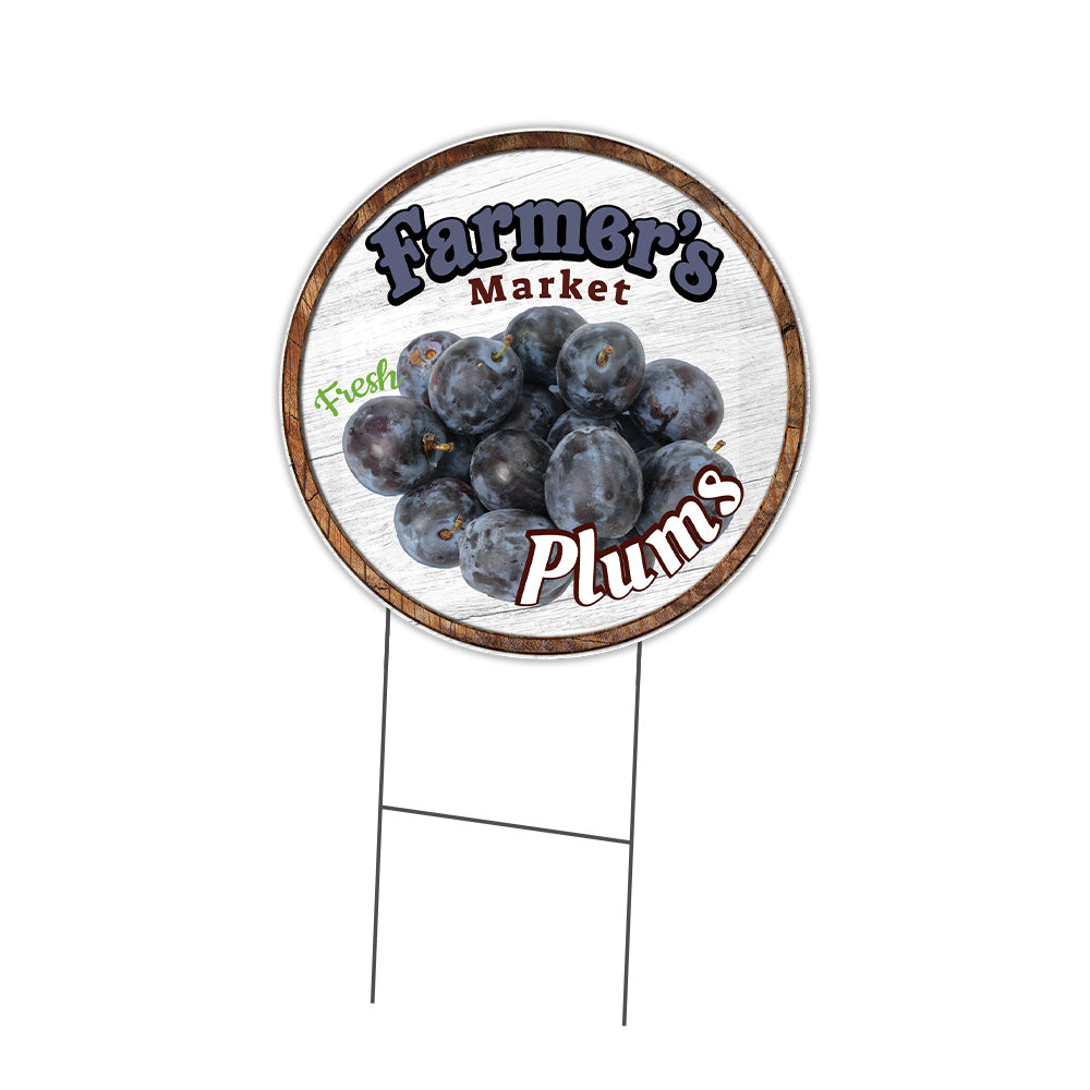 Farmer's Market Plums Circle