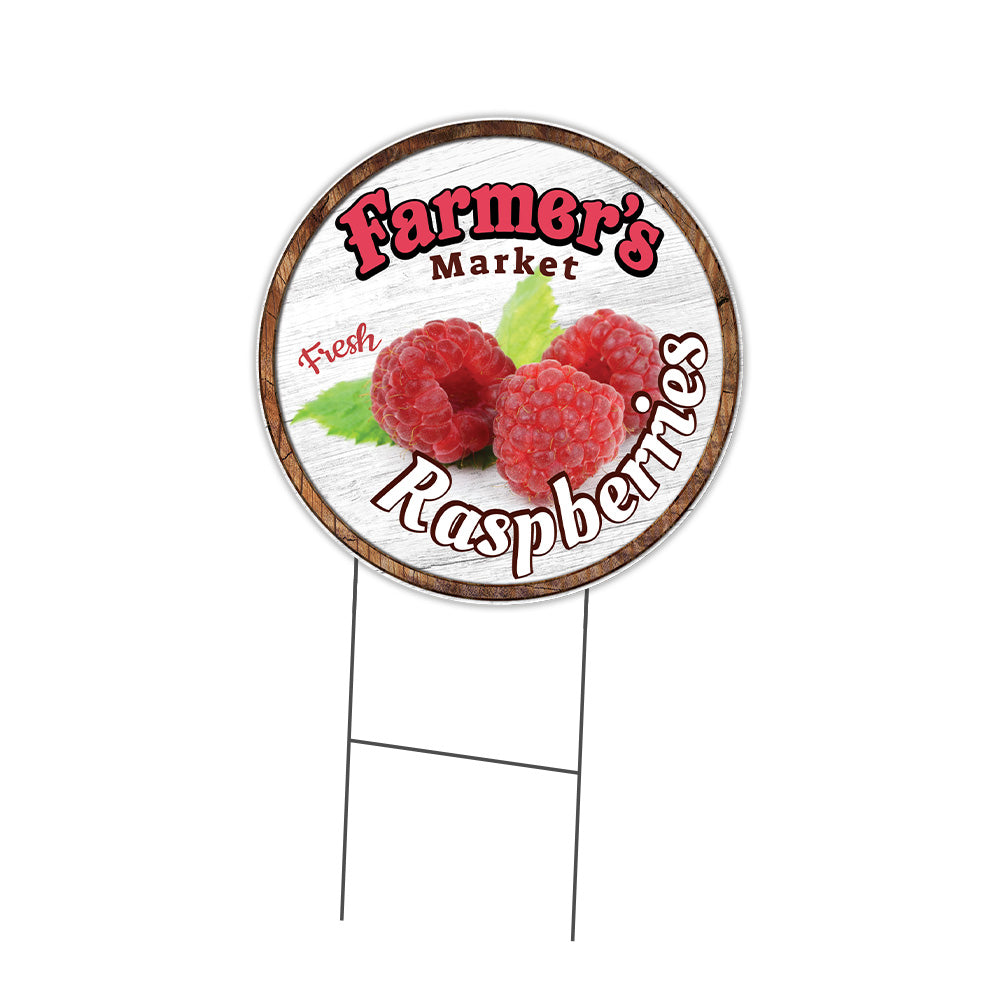 Farmer's Market Raspberries Circle