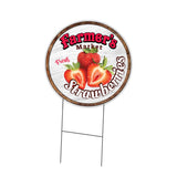 Farmer's Market Strawberries Circle