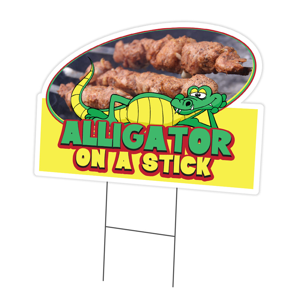 Alligator On A Stick Die Cut