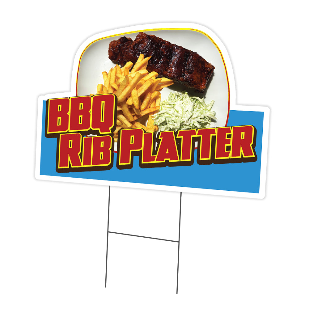 BBQ Rib Platter Die Cut