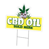CBD Oil Sold Here Die Cut