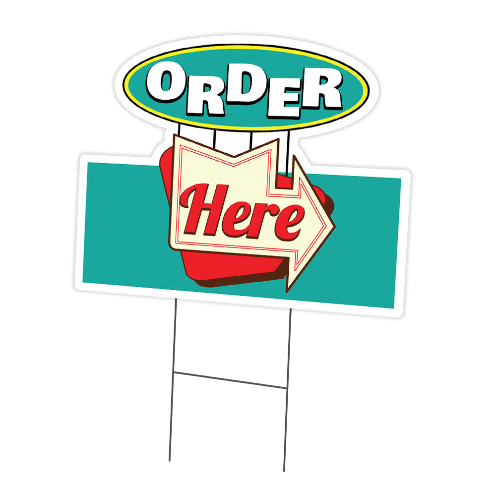 Order Here Die Cut