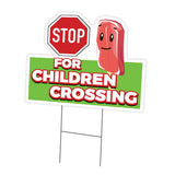 Stop For Children Crossing Die Cut