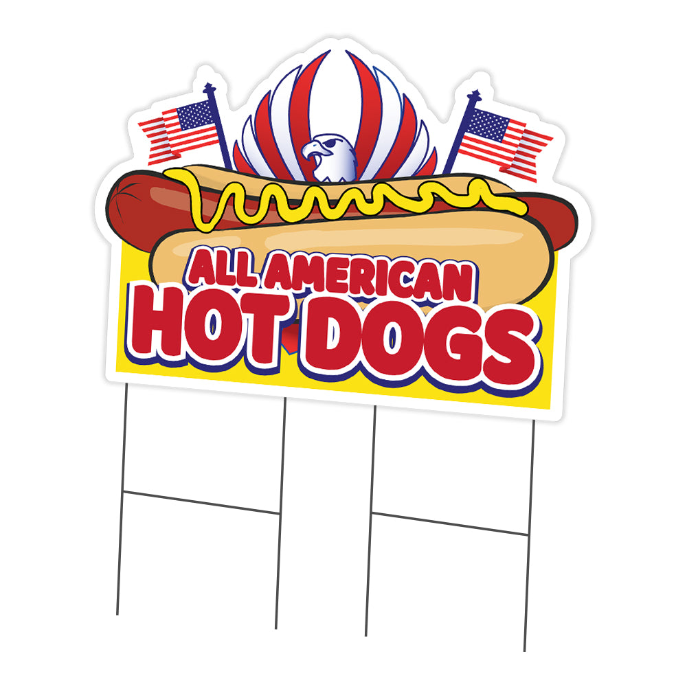 All American Hot Dogs Die Cut