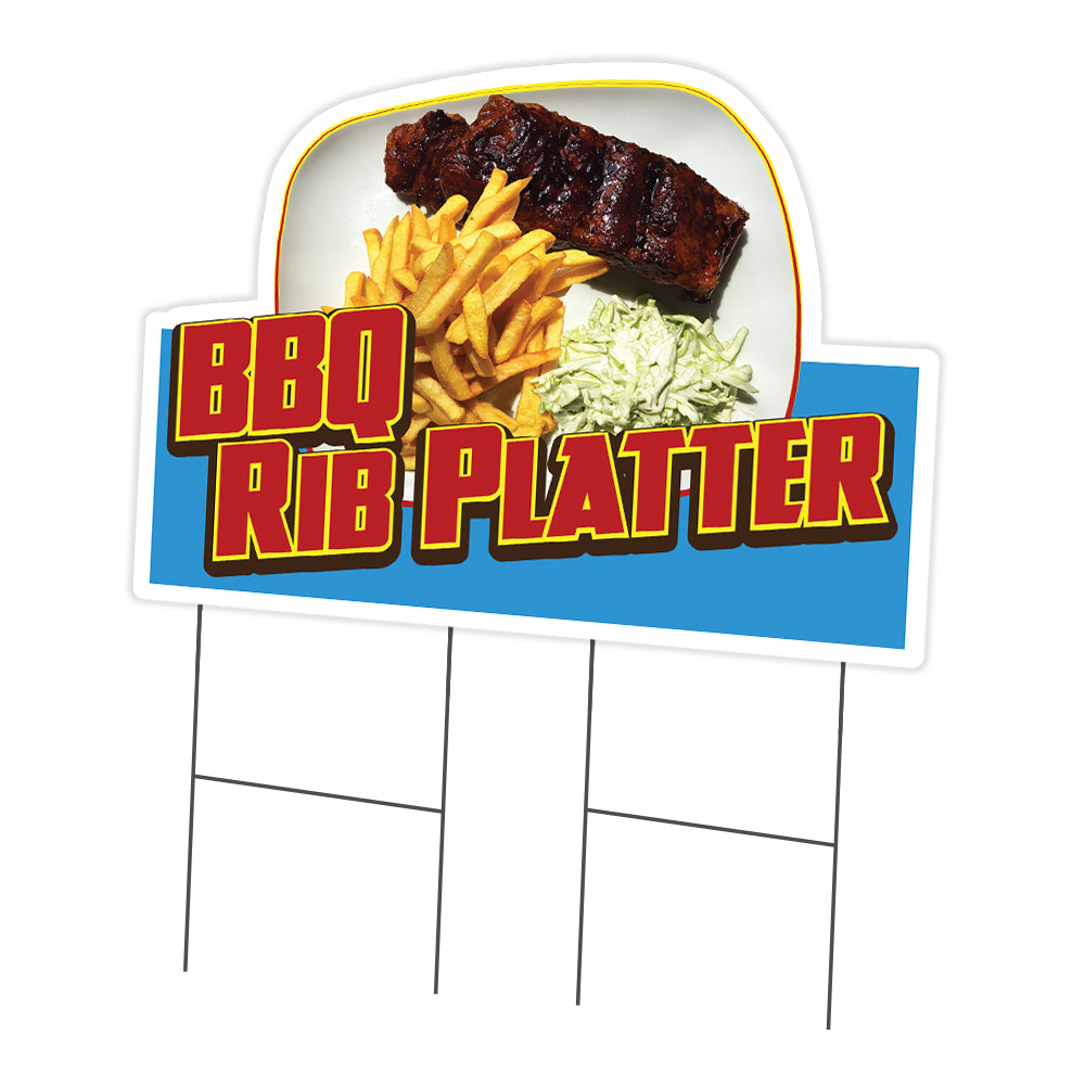 BBQ Rib Platter Die Cut