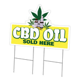 CBD Oil Sold Here Die Cut