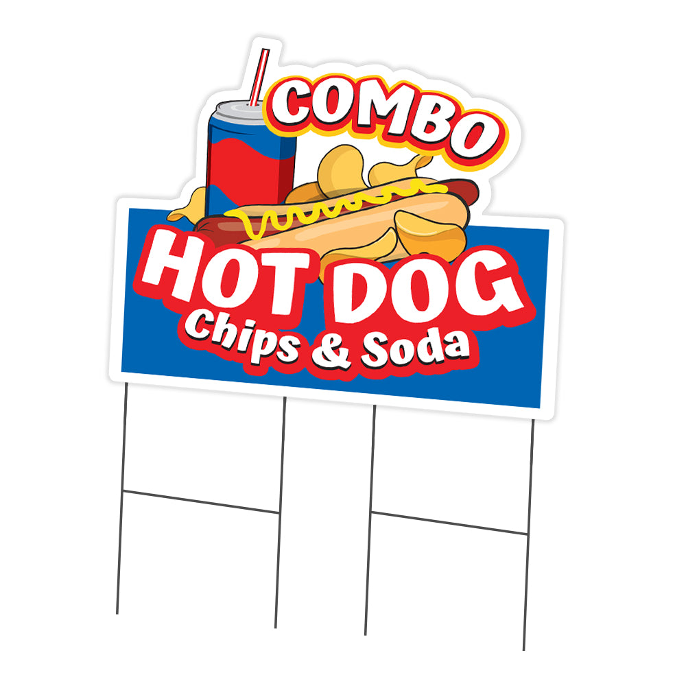 Hot Dogs Chips And Soda Combo Die Cut
