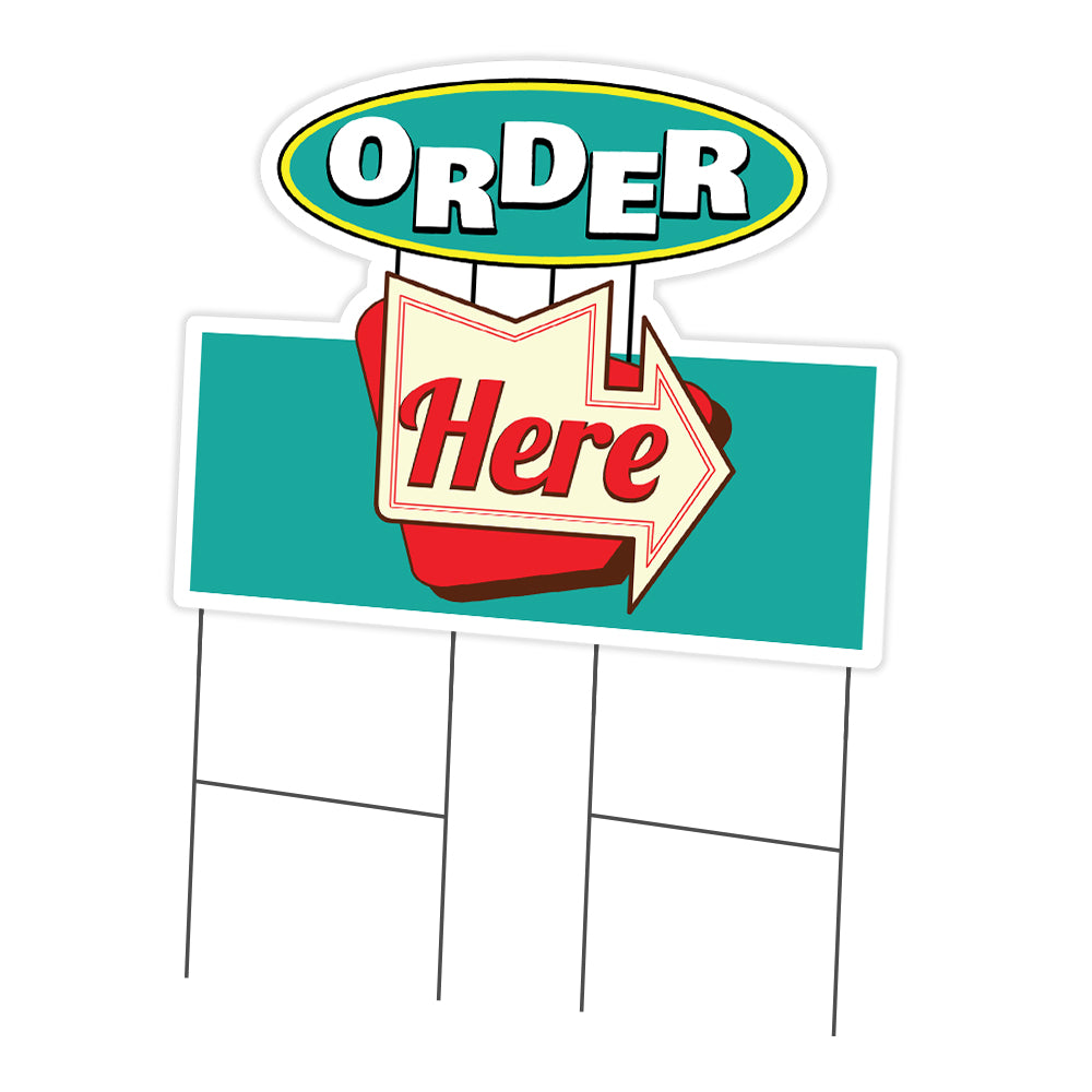 Order Here Die Cut