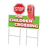 Stop For Children Crossing Die Cut