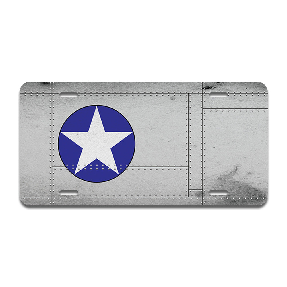 Metal Plate Blue Star