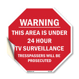 Warning This Area Is Under 24 Hour TV Surveillance Trespassers Will Be Prosecuted