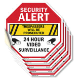 Security Alert Trespassers Will Be Prosecuted 24 Hour Video Surveillance