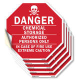 Danger Chemical Storage Authorized Persons Only in Case of Fire Use Extreme Caution