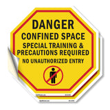 Danger Confined Space Special Training & Precautions Required No Unauthorized Entry