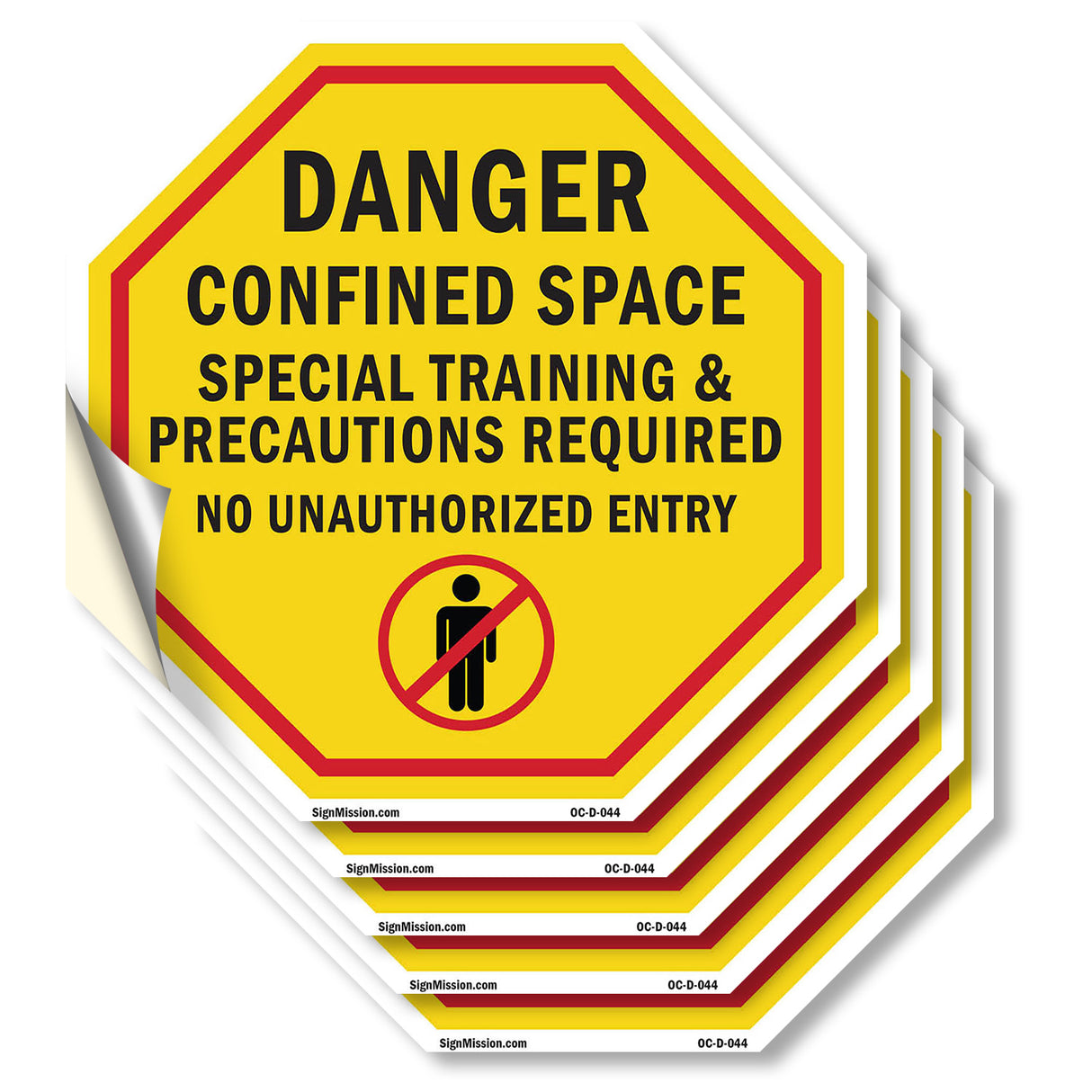 Danger Confined Space Special Training & Precautions Required No Unauthorized Entry